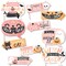 Big Dot of Happiness Funny Pastel Halloween - Pink Pumpkin Party Photo Booth Props Kit - 10 Piece